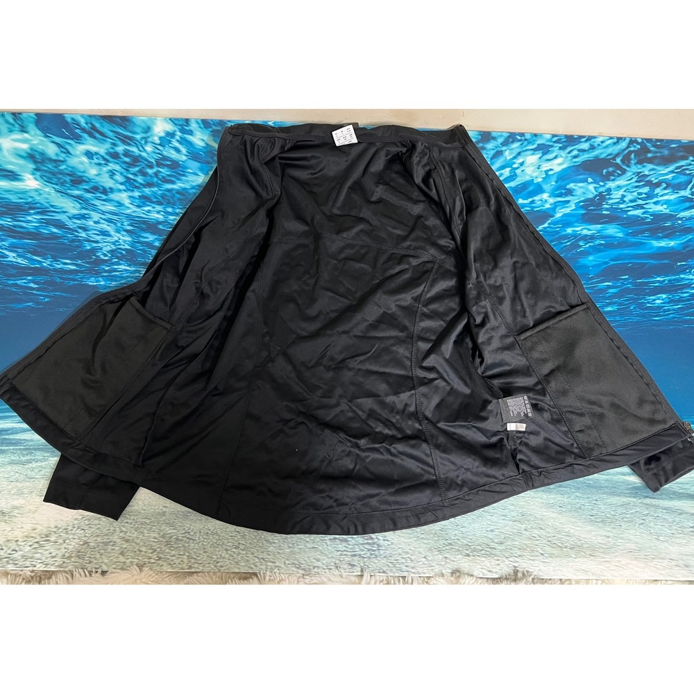 ❄️New Balance Womens Full Zip Track Jacket Black Athletic Running Gym Coat L NEW - Picture 9 of 14